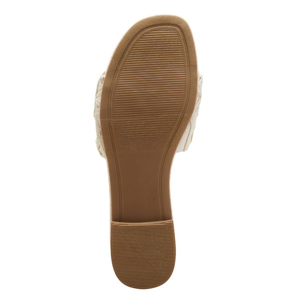 NWT A New Day Womens Ariella Woven Raffia Slide Sandals 92609192 White 9M - Picture 4 of 10